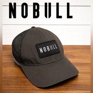 🧢🖤🔥 NOBULL Black Trucker Hat | Mesh Snapback Cap Athletic Streetwear